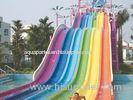 Rainbow Slides Waterpark Equipment / Outdoor Water Playground Equipment For Adults Relax