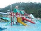 Fiberglass / LLDPE Water Slides , Valves Water Playground Equipment For Water Park