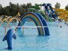 Rainbow Shaped Outdoor Playing Water Playground Equipment For Children / Adults