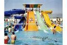 Adults Fiberglass Aqua Blue Water Park , Customized Aqua Park Equipment For Holiday Resort