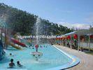 Kids / Adults Water Spray System , Fiberglass Aqua Blue Water Park Entertainment Equipment