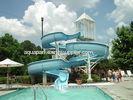 Commercial 6m Swimming Pool Water Slides Spiral For Holiday Resort