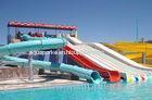 Commercial Water Park Equipments 15m Lake Pool Water Slides , Open Spiral Slides