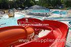 Customized Stainless Steel / Fiberglass Pool Water Slides For Aqua / Theme Park
