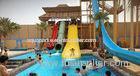 Outdoor Swimming Pool Water Slide Fiberglass Colorful Water Slides For Children / Adults