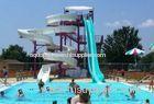 Outdoor Family Entertainment Swimming Pool Water Slides , Water Pool Slides For Kids