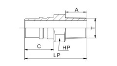 Single Handed Type Quick Coupling With Male Thread