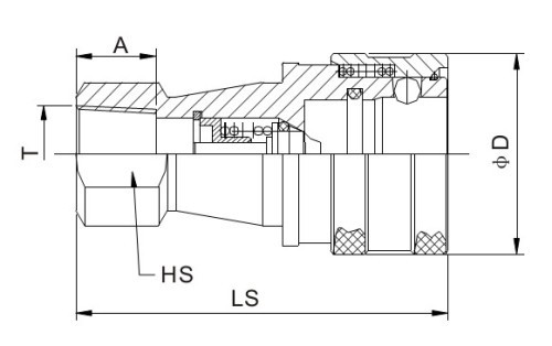 KZD Brass Close Type Hydraulic Quick Coupling