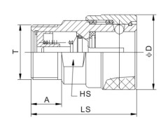 Open-Close Type Hydraulic Quick Coupling With Black Surface