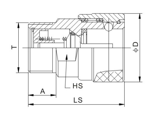 Open-Close Type Hydraulic Quick Coupling With Black Surface