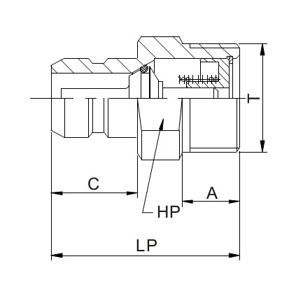 Open-Close Type Hydraulic Quick Coupling With Black Surface