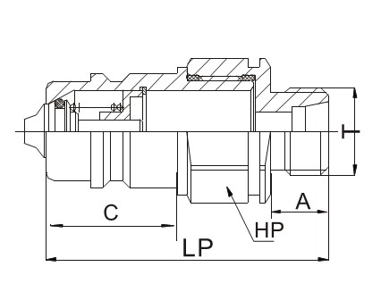 Push and Pull Type Hydraulic Quick Coupler With Male Thread