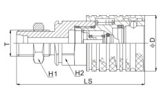 Male threaded Push and Pull Type Hydraulic Quick Coupling