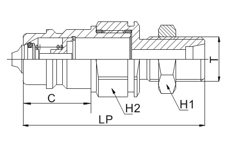 Male threaded Push and Pull Type Hydraulic Quick Coupling