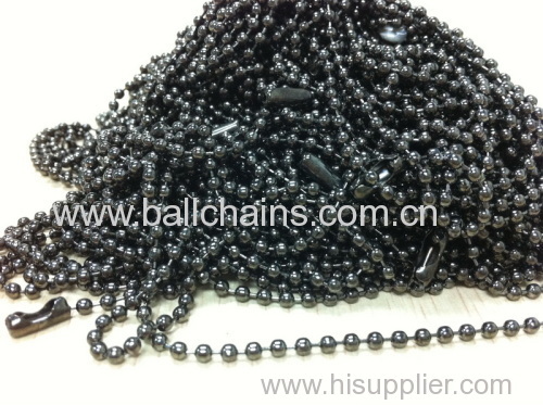 gunmetal ball chain necklace