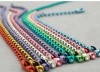colored bead chain necklace 24&quot; with connector