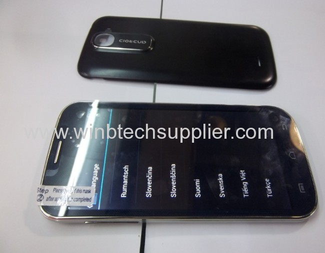 5inch dual sim s4 9500 mtk6572 dual core cpu smart phone