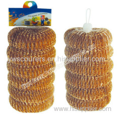 6PK Copperized Mesh Scourers In Mesh Bag