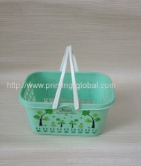 Hot stamping plastic fruit basket