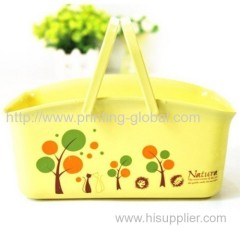 Hot stamping plastic fruit basket