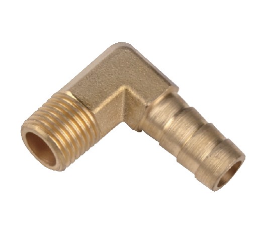 Brass 90 Degree Elbow with Male Thread and Hose Brab