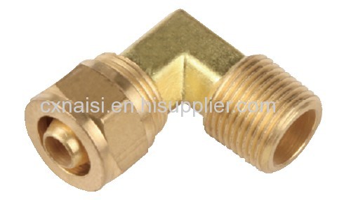 Brass 90 Degree Elbow with Male Thread and Union