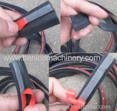 Automobile rubber seal strip adhesive tape stick machine