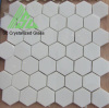 Super Thassos Glass, Glassos, crystallized glass 2x2 inch hexagon mosaic