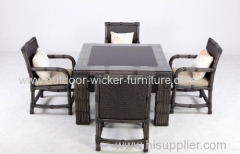 Outdoor leisure water pipe rattan dining set