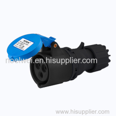 industrial cee power mobile plug inlet iec60309 plug black