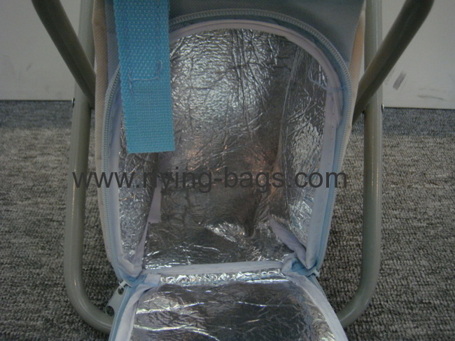 cooler bag inside folding chair 