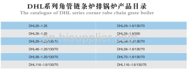 DHL Series Corner Tube Chain Grate Boiler