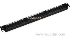 CAT5E 24 ports patch panel black