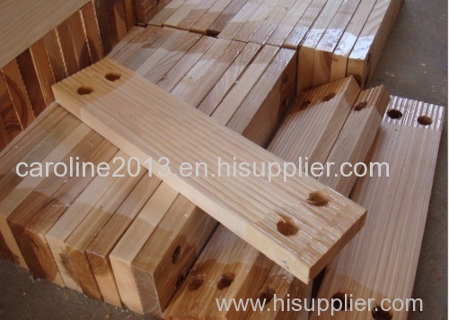 Wooden step for marine pilot ladder