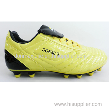Good Selling Yellow/Black Customized Outdoor Soccer Cleats For Men/Women/Children