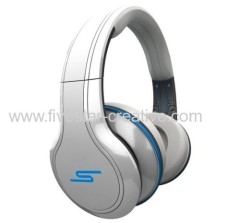 SMS Audio Street by 50 cent Headband Headphone-white wired over ear with mic