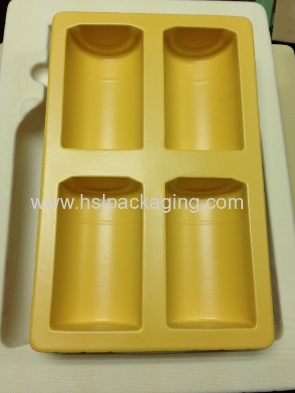 factory provide ps flocking blister tray for wine packaging