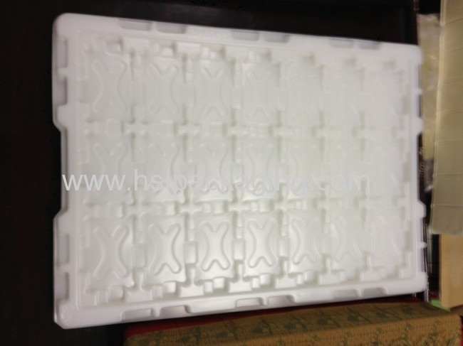 Flocking plastic beverage tray