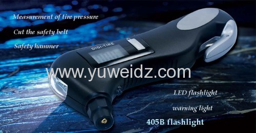 Measurement of tire pressure flashlight