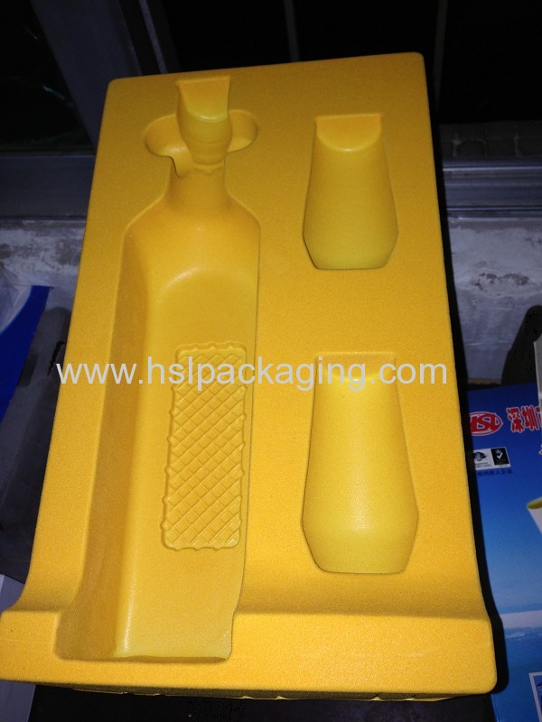 2013 custom PS flocking plastic tray insert