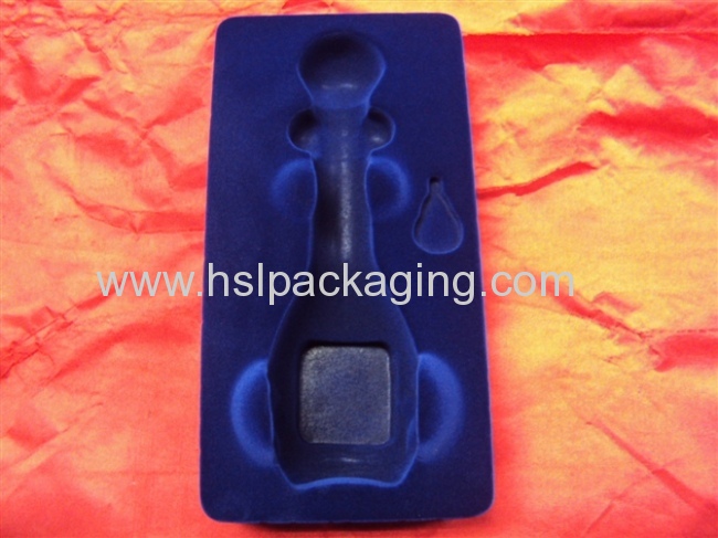 2013 custom PS flocking plastic tray insert