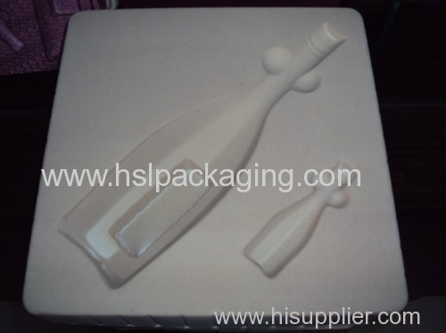 high quality ps flocking plastic wine tray packaging