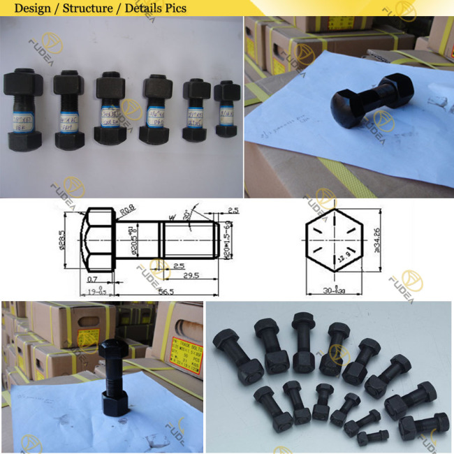 44F3657+4K0367 F3656+4K0367 4F3568+4K0367 high strength 12.9 grade plow bolt 