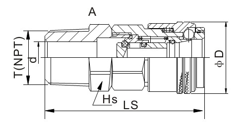 Single Handed Type Quick Coupling With Male