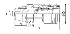 Single Handed Japan Type Quick Coupling With Air Hose