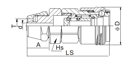 Single Handed Japan Type Quick Coupling With Air Hose
