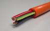 orange circular PVC power cable