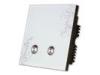 Modern Two Gang Wireless Light Switches , RF Light Switches