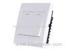 Smart House Single Wire Dimmable Light Switch , Two Gang RF Switch