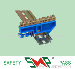 Binding Post . EARTH CONNECTOR WITH DIN RAIL HOLDER